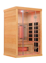 Venetian 2-Person Sauna:  Full Spectrum Indoor Premium Canadian Hemlock Low EMF Sauna 10 Heaters Chromotherapy Reflexology