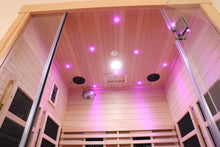 Venetian 2-Person Sauna:  Full Spectrum Indoor Premium Canadian Hemlock Low EMF Sauna 10 Heaters Chromotherapy Reflexology