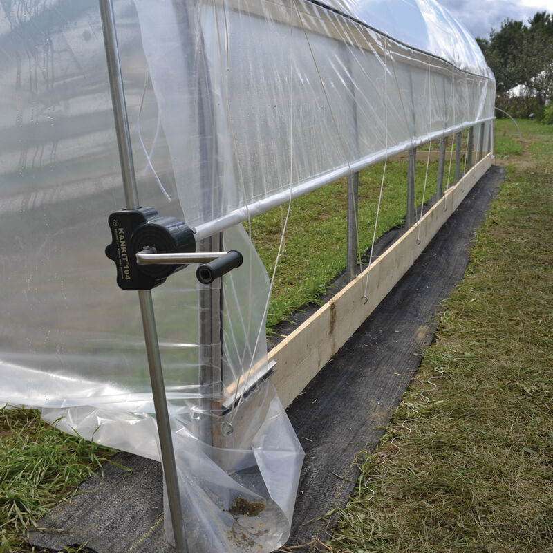 High Tunnel Greenhouse Rollup Side Vent Kit Grizzly Shelter Ltd.