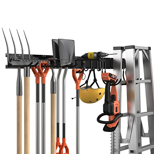 Extra-long Tool Rack in Black Powder Coating 16 Hook for Garden Sheds or  Garages for sale online
