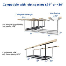 3x8 Overhead Garage Storage Rack with Heavy Weight Capacity