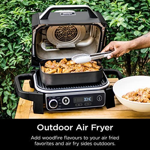 バーベキュー・調理用品 north woods fire set Ninja Woodfire Outdoor Grill, BBQ Smoker, & Outdoor Air Fryer
