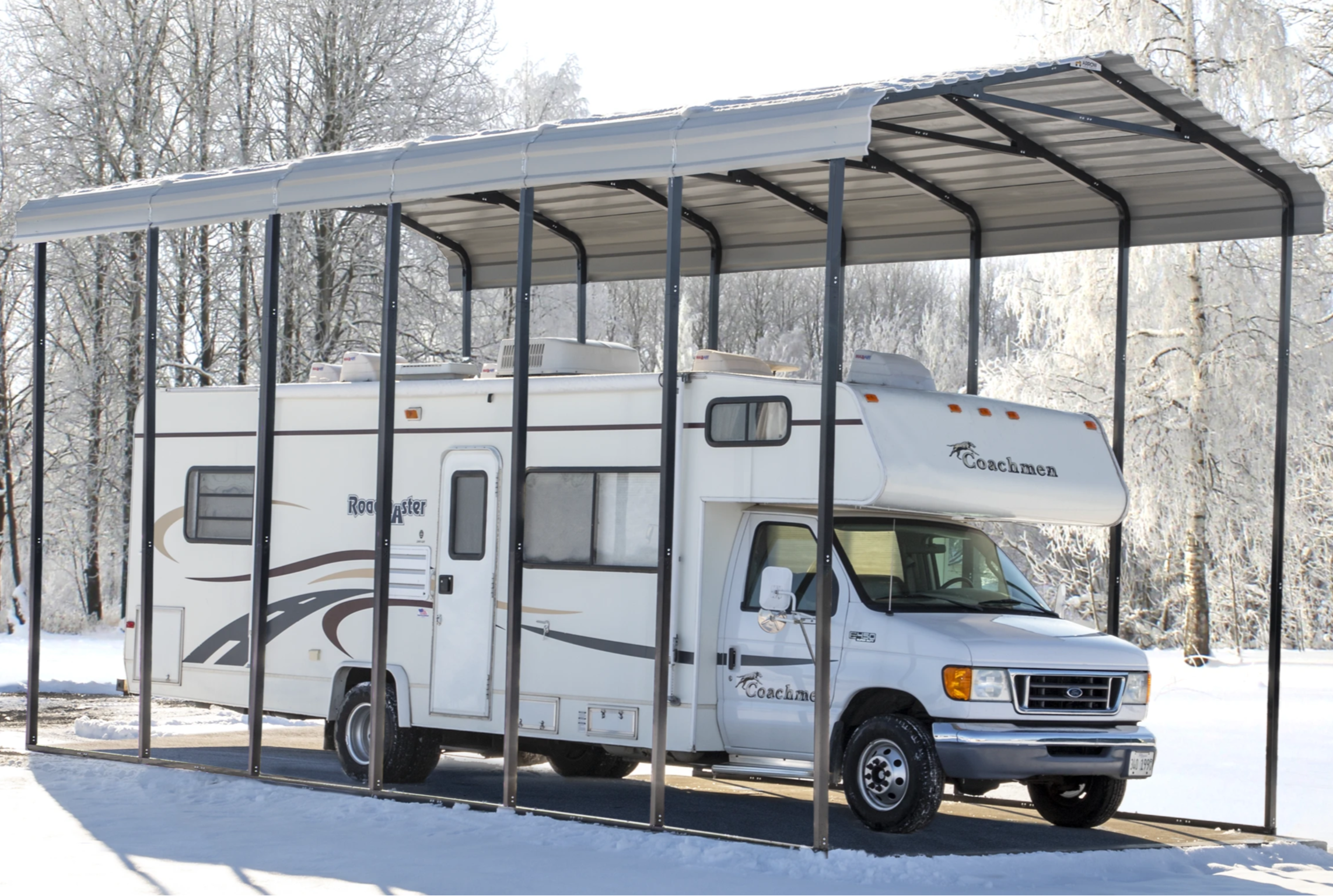 Arrow Carport 14 ft x 20 ft x14 ft Eggshell CPH142014