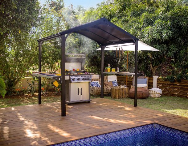 Austin BBQ Grill Gazebo 6x8 by Canopia PALRAM – Grizzly Shelter