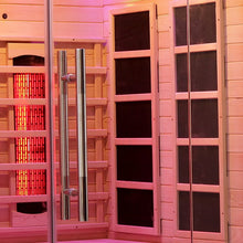Venetian 2-Person Sauna:  Full Spectrum Indoor Premium Canadian Hemlock Low EMF Sauna 10 Heaters Chromotherapy Reflexology