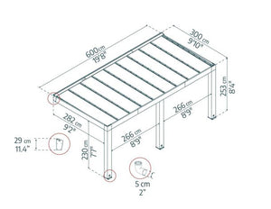 Polycarbonate Patio Cover With Cedar Posts and Frame | CANOPIA by PALRAM