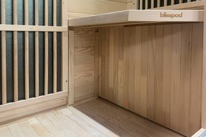 Blisspod | Vienna | Far Infrared Sauna | Canadian Hemlock Very Low EMF | 72.8"H x 35.4"W x 25.6"D | 1 Person