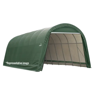ShelterCoat Custom Round Wind and Snow Rated Shelter (13 ft. x 24 ft. x 10 ft. Ultra Duty PVC 21.5 oz. Green)