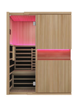 Blisspod Full Spectrum Sauna, Canadian Hemlock Ultra Low EMF, Infrared & Red Glass Heater & Chromotherapy – 3 Person
