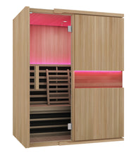 Blisspod Full Spectrum Sauna, Canadian Hemlock Ultra Low EMF, Infrared & Red Glass Heater & Chromotherapy – 3 Person