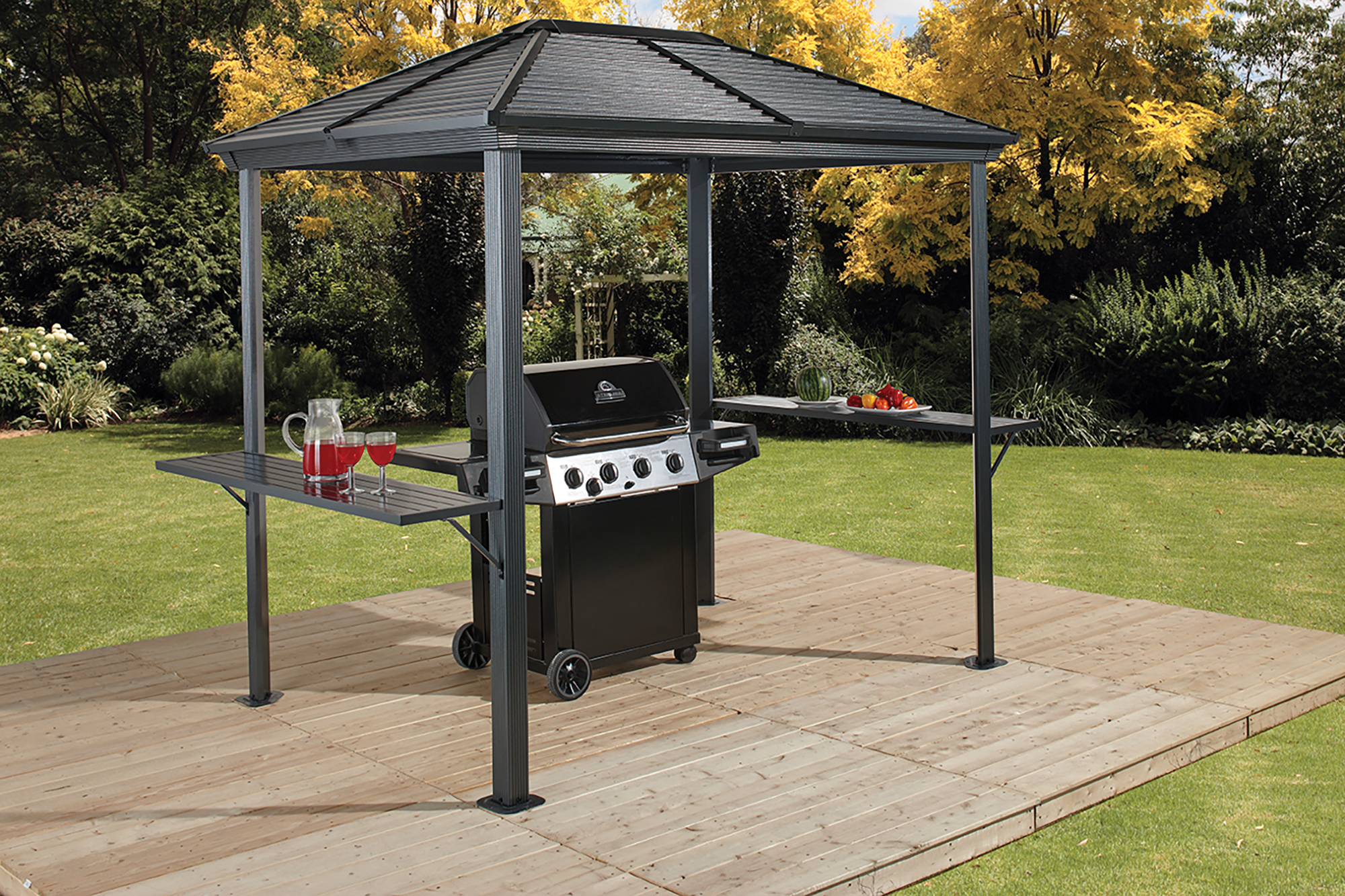 BBQ Grill Gazebo Steel Roof – Grizzly Shelter