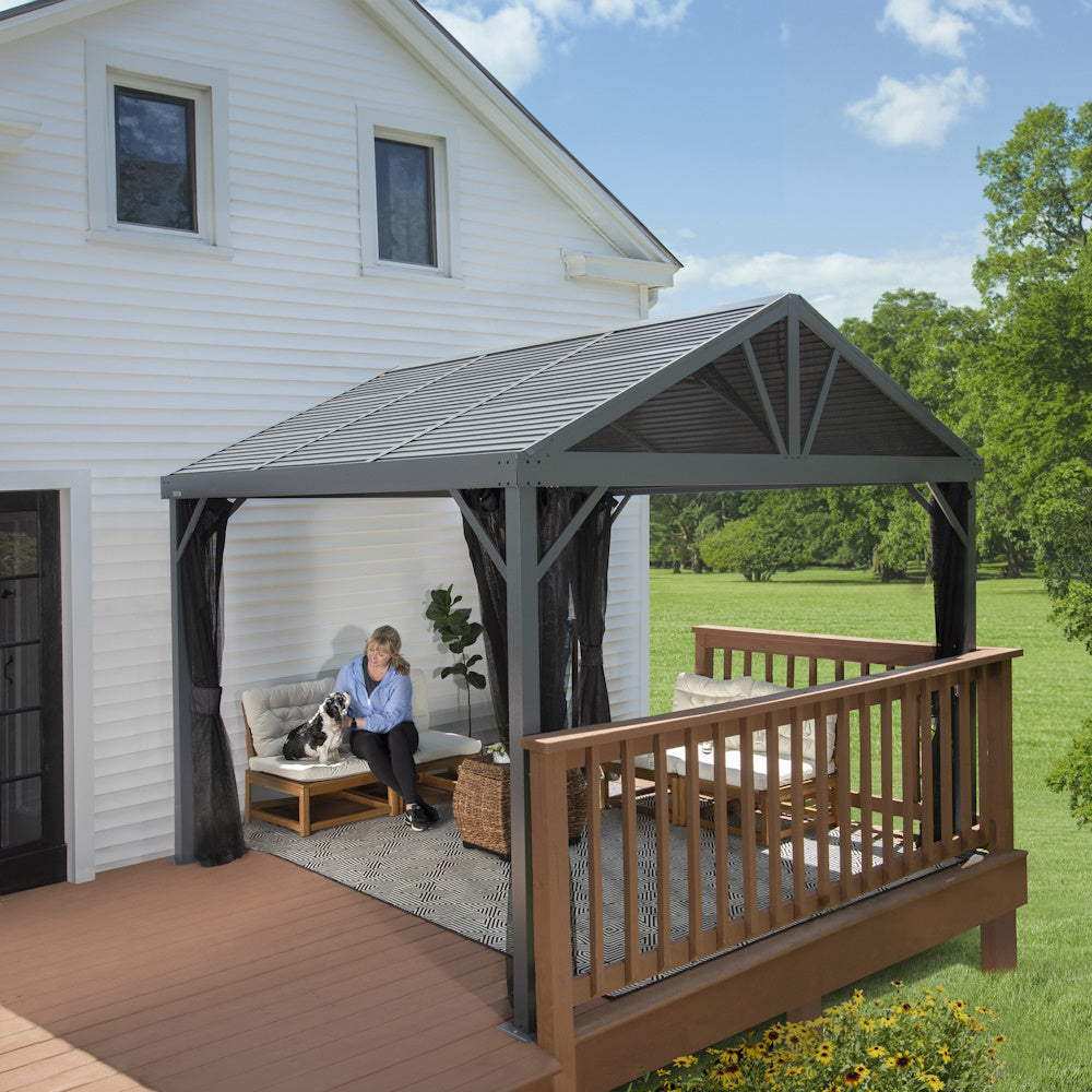 Hardtop Gazebo 10 x 10 Light Gray – Grizzly Shelter