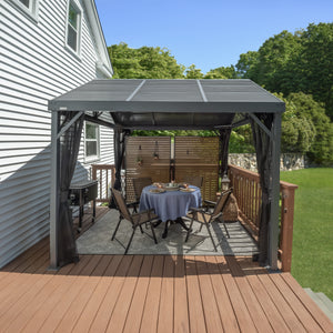 Hardtop Gazebo 10 ft. x 10 ft. Light Gray