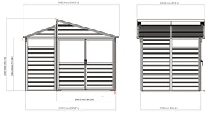 8 x 11 ft Black Aluminum Storage Shed
