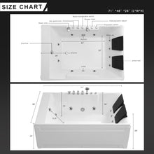 Whirlpool Bathtub 2 Person Hydromassage With Water Jets
