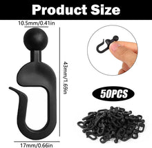 60 PCS Plastic Hooks for Gazebo Curtains, Outdoor Curtain Track Hooks for Gazebo Curtains, Gazebo Accessories for Outdoor Gazebo Canopy, Patio, Mosquito Netting
