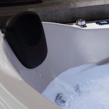 Empava 59" Corner Whirlpool Bathtub for 2-Person, Luxury Jetted Spa Tub with 10 Hydro Massage Jets, Built-in Heater