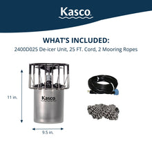 Kasco Deicer 1/2 HP Lake & Pond De-icer 120V – Single Phase with 25 Ft Electric Power Cord | Water Deicer for Ponds, Lakes & Dock Bubbler