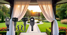 APEX GARDEN 36-PCS Heavy-Duty Steel Curtain Hooks with Wheels, Smooth Sliding Replacement for Gazebo Netting & Curtains, Fits Most Gazebo Track Systems (Sojag Compatible)