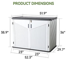 Outdoor Storage Cabinet 35 Cu.Ft Outdoor Trash Can Storage Shed