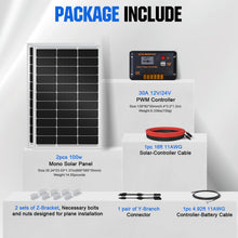 200 Watts 12 Volts Solar Panel Starter Kit for RV, Camper, Shed, Trailer, Cabins, Water Pump and Any Other Off Grid Applications