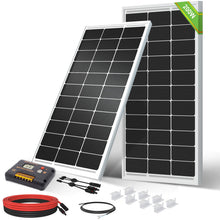 200 Watts 12 Volts Solar Panel Starter Kit for RV, Camper, Shed, Trailer, Cabins, Water Pump and Any Other Off Grid Applications