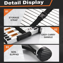 Telescoping Ladder : 12.5 FT Aluminum Lightweight Extension Ladder with 2 Triangle Stabilizers, Heavy Duty 250lbs Max Capacity, Multi-Purpose Collapsible Ladder for RV or Outdoor Work