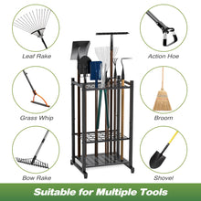 Garden Tool Organizer, Holds 35 Long Handled Tools for Garage Shed