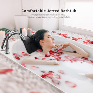Acrylic Freestanding Tub Hydromassage Oval Shaped Whirlpool 8 Water Jets Soaking SPA