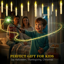 Halloween Decorations, 12PCS Floating Light Candles with Magic Wand Remote, Battery Operated Flameless LED Candles Halloween Decor for Halloween Spooky Theme Indoor Outdoor Décoration, Warm Light