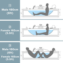 Empava 59" Corner Whirlpool Bathtub for 2-Person, Luxury Jetted Spa Tub with 10 Hydro Massage Jets, Built-in Heater