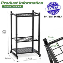 Garden Tool Organizer, Holds 35 Long Handled Tools for Garage Shed