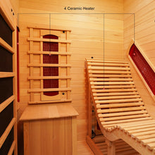 Infrared Wood Sauna, 1 or 2 Person Home Canadian Hemlock