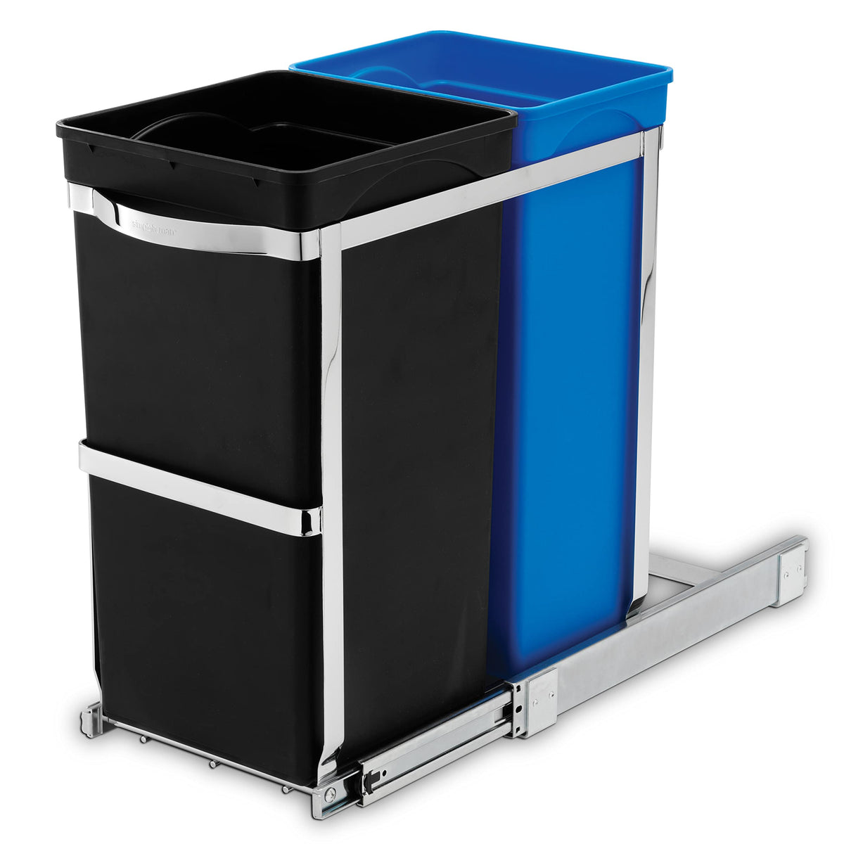 35 Liter / 9.3 Gallon Dual Compartment Under Counter Kitchen Cabinet P ...