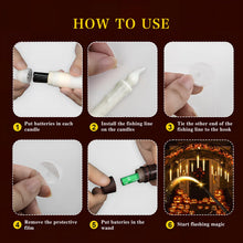 Halloween Decorations, 12PCS Floating Light Candles with Magic Wand Remote, Battery Operated Flameless LED Candles Halloween Decor for Halloween Spooky Theme Indoor Outdoor Décoration, Warm Light