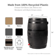 50-Gallon ECO Rain Barrel Made with 100% Recycled Plastic