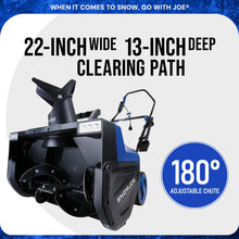 Snow Joe Electric Snow Blower, 22", Dual LED Lights, Cover Included