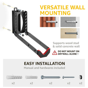 Swivel Bike Wall Mount Hanger for Garage, No Heavy Lifting Required
