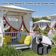 60 PCS Plastic Hooks for Gazebo Curtains, Outdoor Curtain Track Hooks for Gazebo Curtains, Gazebo Accessories for Outdoor Gazebo Canopy, Patio, Mosquito Netting