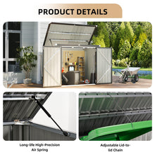 80 Cu. Ft Outdoor Metal Trash Can Storage Shed
