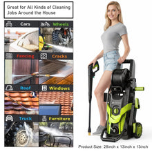 4500 PSI Pressure Washer, High Pressure Washer with 4 Quick Connect Nozzle & Foam Cannon & Filter, Power Washer for Cars/Fences/Driveways/Patio/Home Cleaning, Green