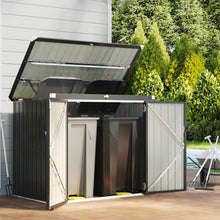80 Cu. Ft Outdoor Metal Trash Can Storage Shed