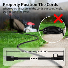 Indoor Outdoor Black Heavy Duty Electrical Extension Cord 25 FT Waterproof 16/3 Gauge