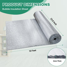 Greenhouse Bubble Insulation Sheet Roll, 23.6 IN X 10 FT