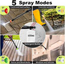 4500 PSI Pressure Washer, High Pressure Washer with 4 Quick Connect Nozzle & Foam Cannon & Filter, Power Washer for Cars/Fences/Driveways/Patio/Home Cleaning, Green