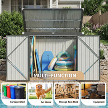 80 Cu. Ft Outdoor Metal Trash Can Storage Shed