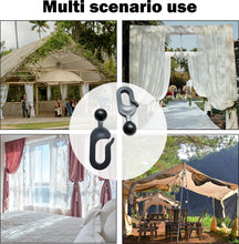 60 PCS Plastic Hooks for Gazebo Curtains, Outdoor Curtain Track Hooks for Gazebo Curtains, Gazebo Accessories for Outdoor Gazebo Canopy, Patio, Mosquito Netting