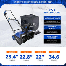 Snow Joe Electric Snow Blower, 22", Dual LED Lights, Cover Included