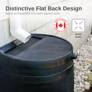 50-Gallon ECO Rain Barrel Made with 100% Recycled Plastic