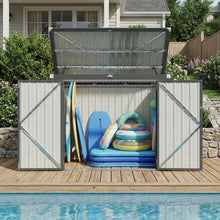 80 Cu. Ft Outdoor Metal Trash Can Storage Shed